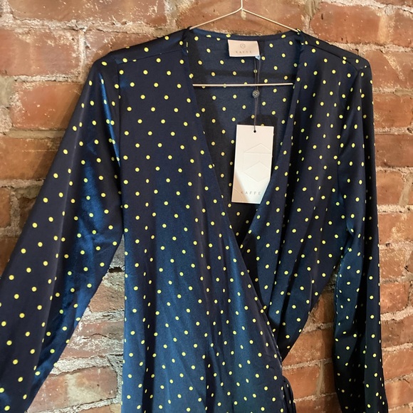 NWT Midi Silk Wrap-Dress - Picture 4 of 6